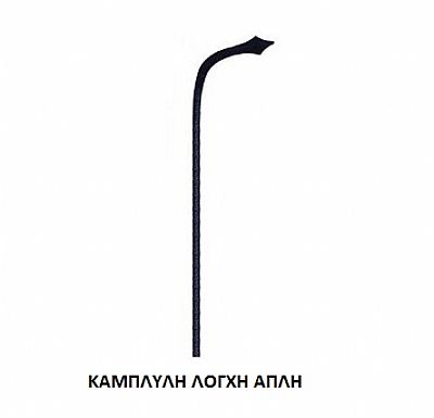 Λόγχη απλή καμπύλη σιδήρου Νο 12 για περίφραξη (τιμή μέτρου)