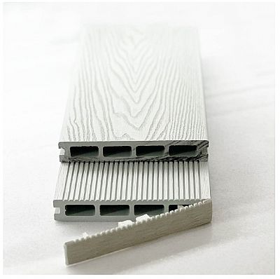 ΤΑΠΑ WPC 3D WOOD 2,5 X 15ΕΚ. | ΛΕΥΚΟ ΜΠΕΖ