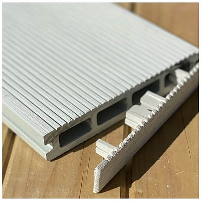 ΤΑΠΑ WPC 3D WOOD 2,5 X 15ΕΚ. | ΛΕΥΚΟ ΜΠΕΖ