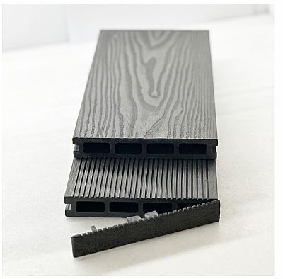 ΤΑΠΑ WPC 3D WOOD 2,5 X 15ΕΚ. | ΓΚΡΙ ΣΚΟΥΡΟ