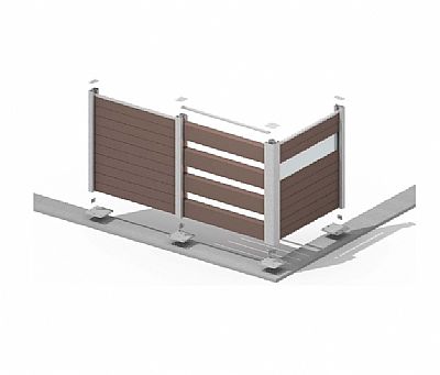 THERRAWOOD ALUMINUM TOP RAIL 500ΕΚ. | ΓΚΡΙ ΣΚΟΥΡΟ
