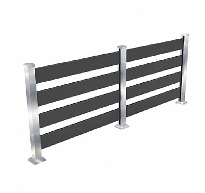 WPC ΣΑΝΙΔΑ ΠΕΡΙΦΡΑΞΗΣ 2 X 12 X 390ΕΚ. | ΓΚΡΙ ΣΚΟΥΡΟ